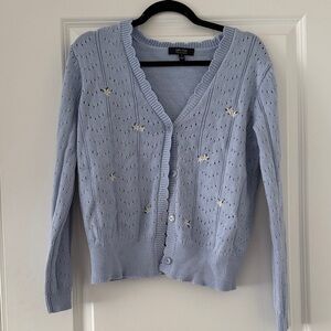 Chic Light Blue Women's Cardigan